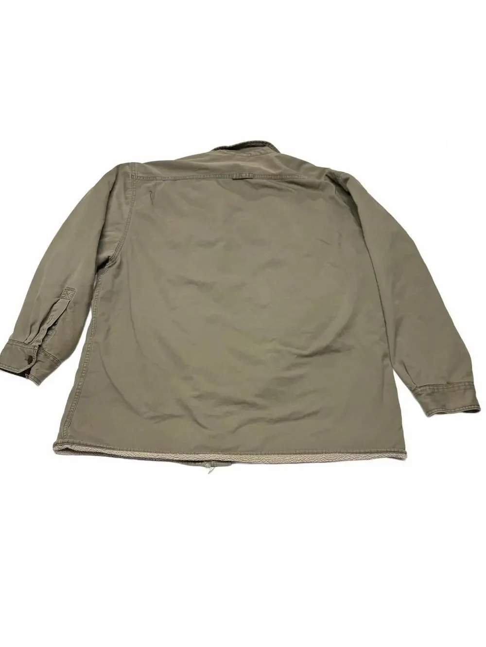 Vintage Levi Green  Work Jacket XXL Distressed Fleece Lining W/ Pockets